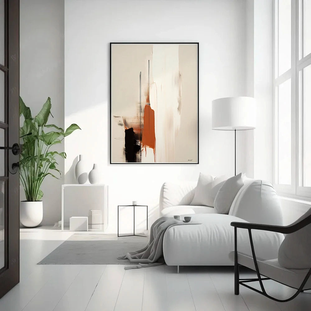 Abstract Minimalist Beige Wall Art