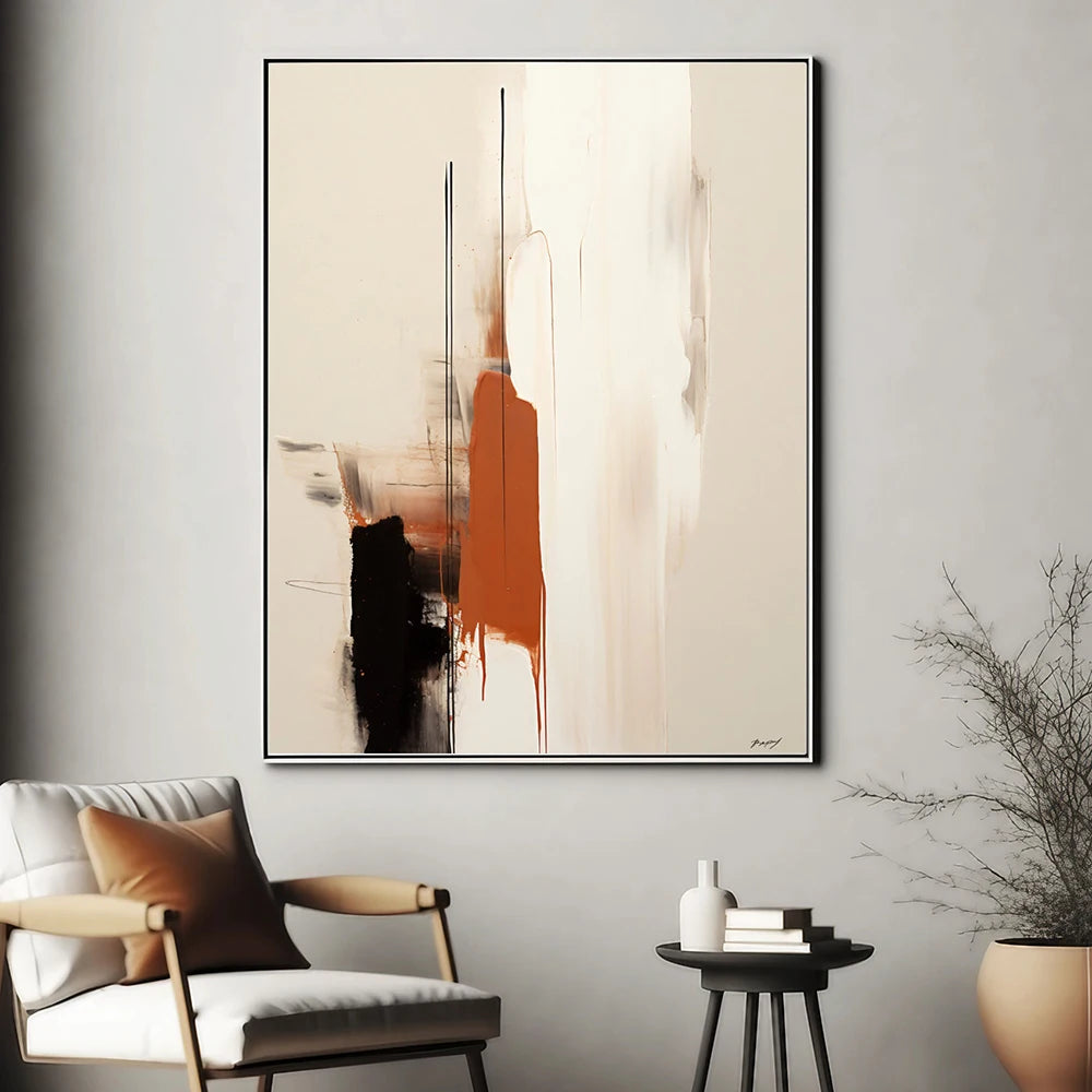 Abstract Minimalist Beige Wall Art