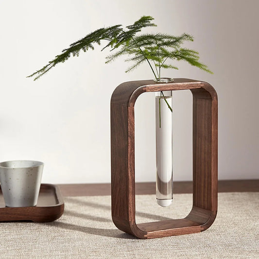 Rectangle Wood Retro Plant