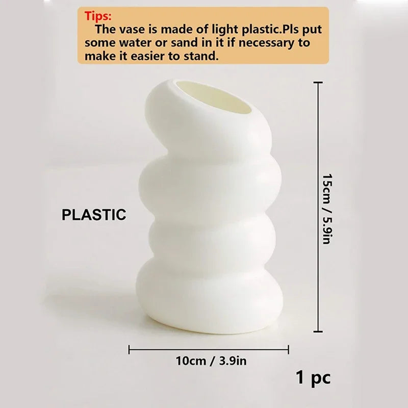 1PC Spiral White Vase