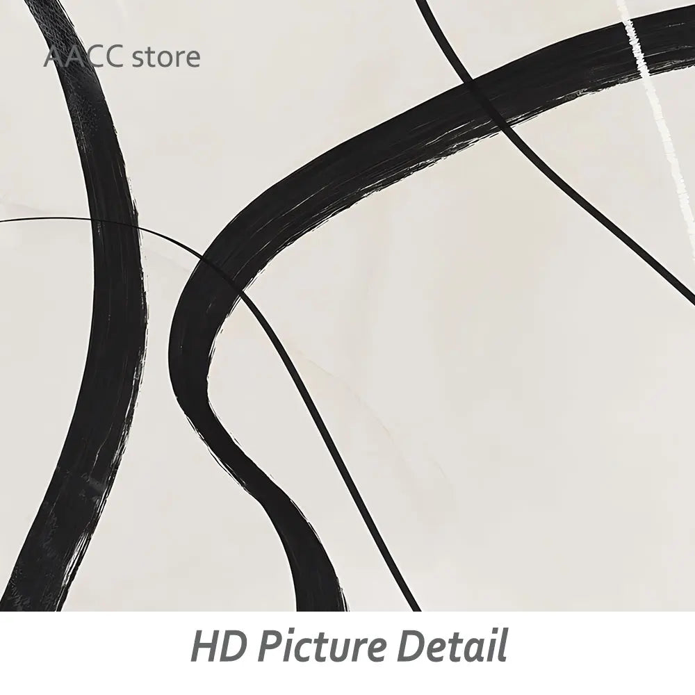 Abstract Black Beige Wall Art