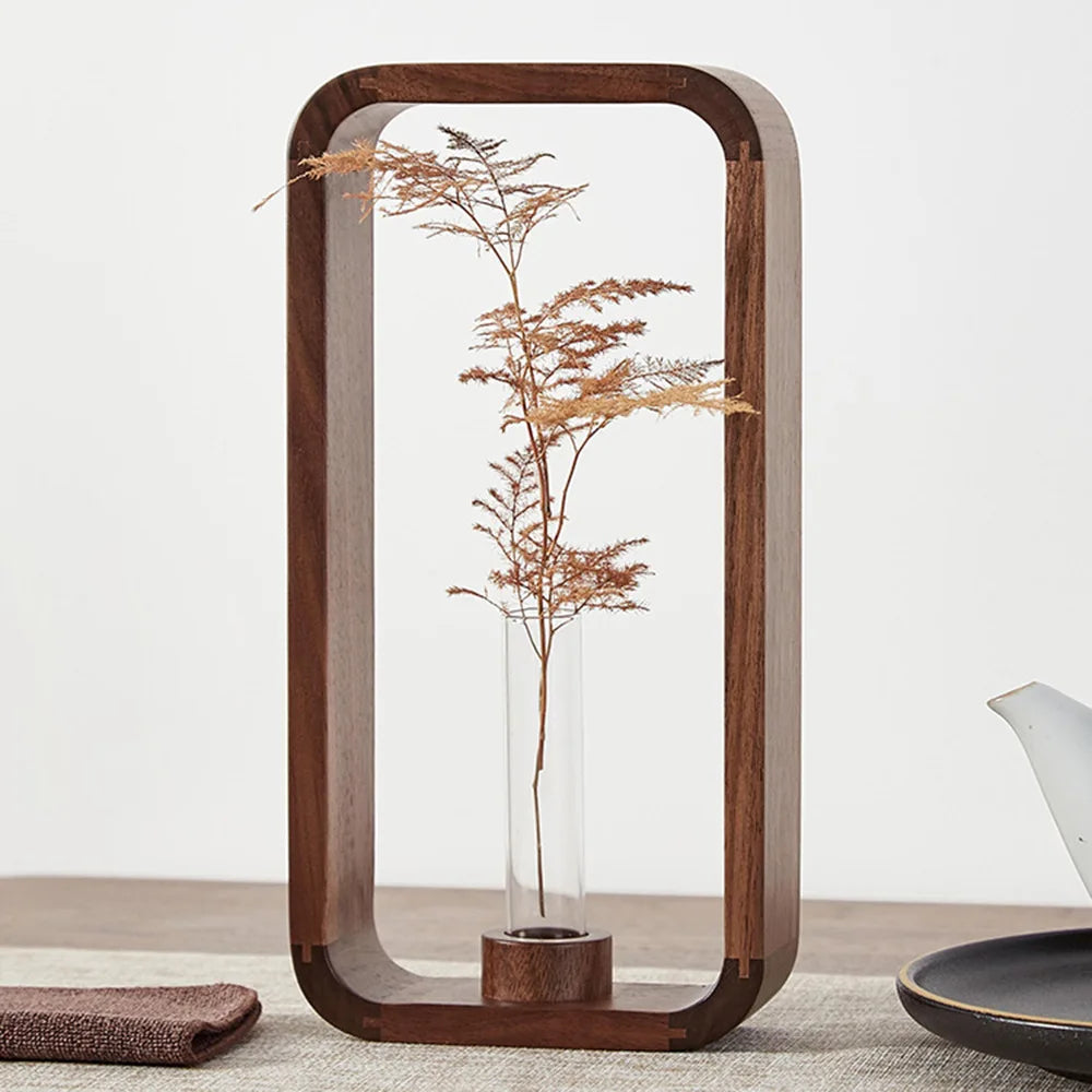 Rectangle Wood Retro Plant