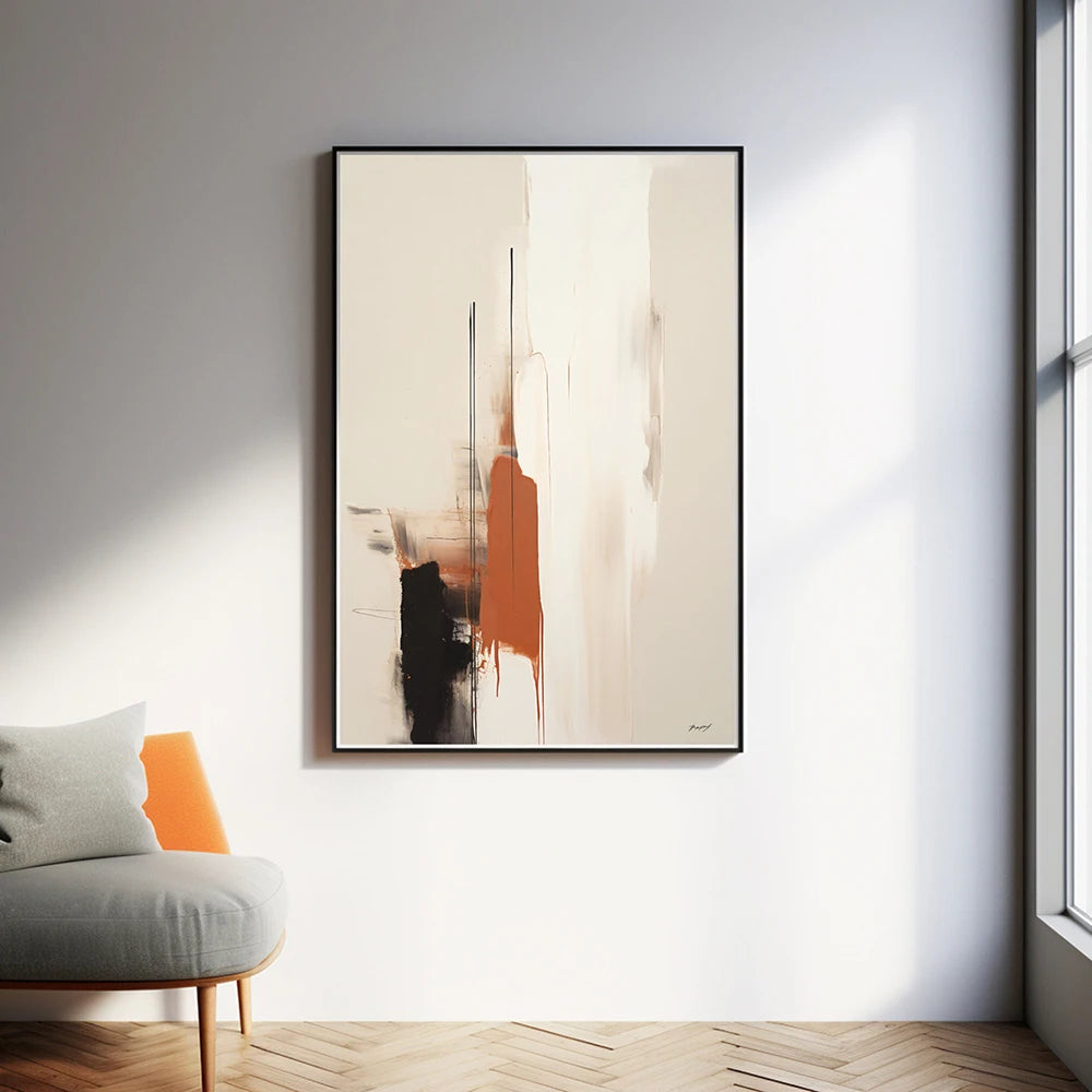 Abstract Minimalist Beige Wall Art